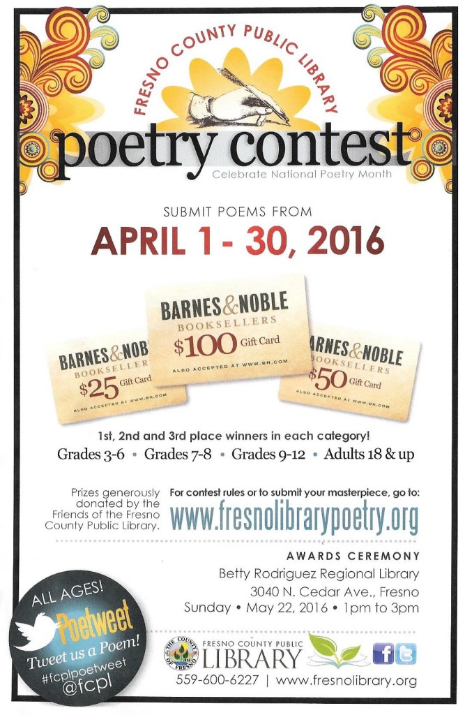 Library Arpil 2016 Poetry Contest